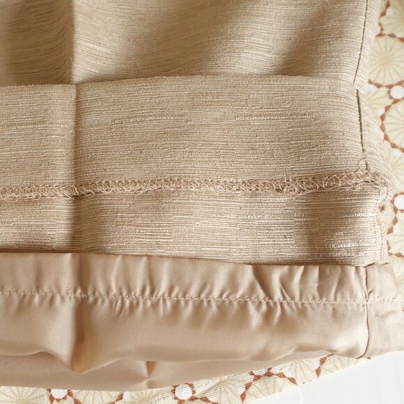 Y2K Silkland Beige Silk Pants w/ Embroidered Flower Size Petite - Picture 11 of 14